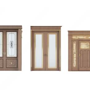 欧式门组合3D模型下载